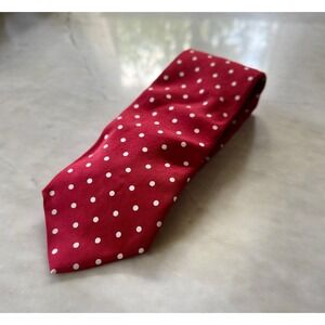 Brooks Brothers Polka Dot Necktie‎ Classic Silk Tie Mens Red